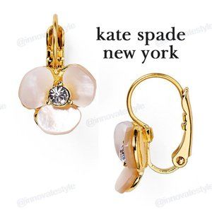 Kate Spade Disco Pansy Lever Back Earrings (BRAND NEW) (12K Gold Plated)
